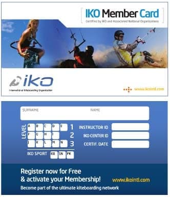 tessera certificazione kitesurf iko